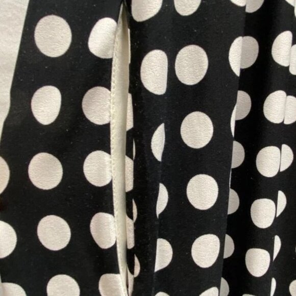 GNW Fit & Flare Dress Women's Size 4 Black White Pink Polka Dot Lightweight EUC - Picture 6 of 8